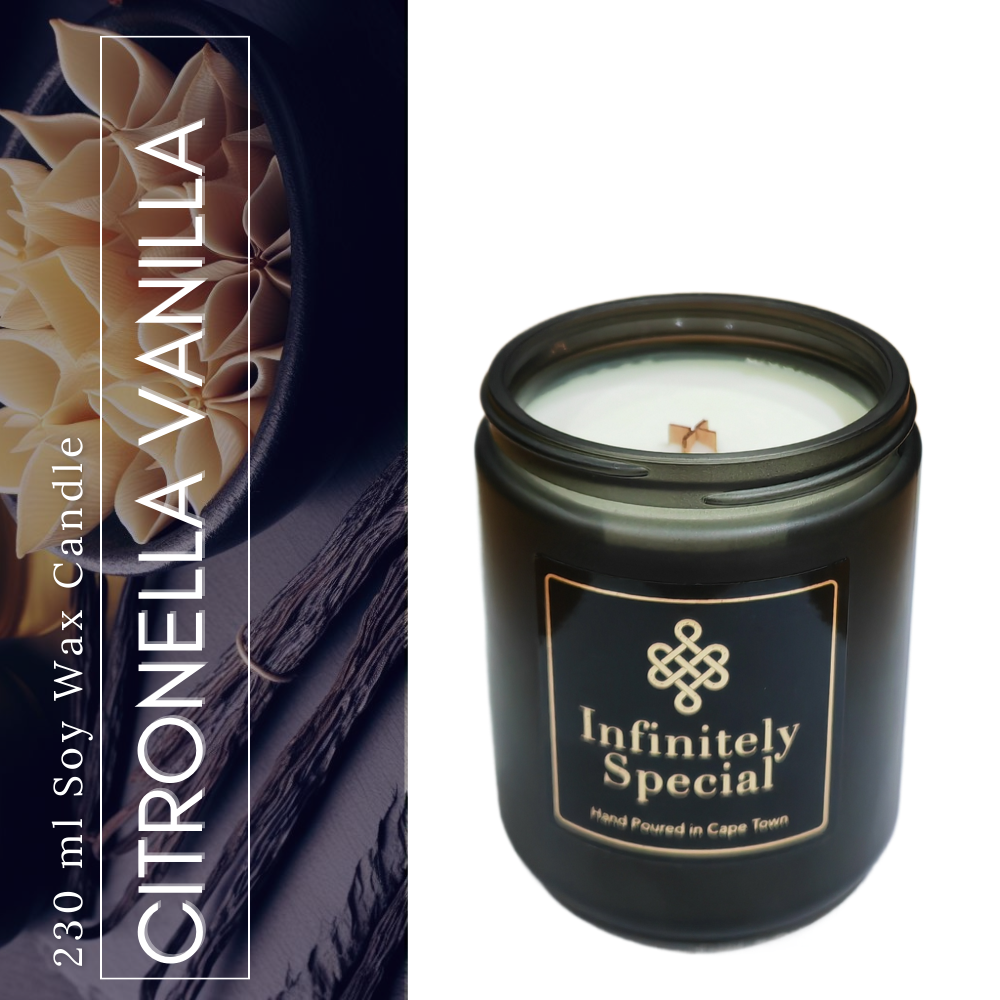 Citronella & Vanilla Soy Wax Candle (230ml)