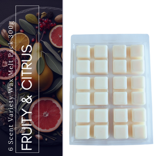 24 Clamshell Fruity & Citrus Variety Wax Melts 300g