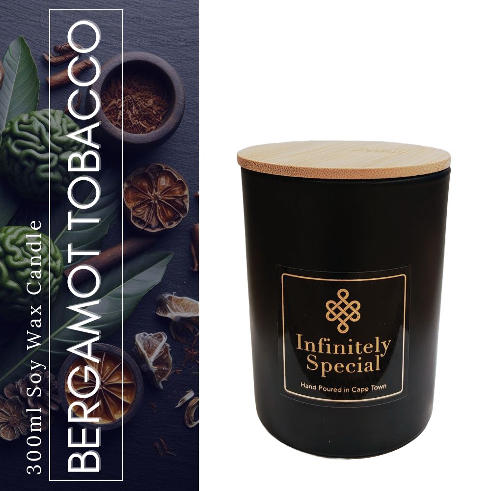 Bergamot Tobacco Soy Wax Candle (300ml)