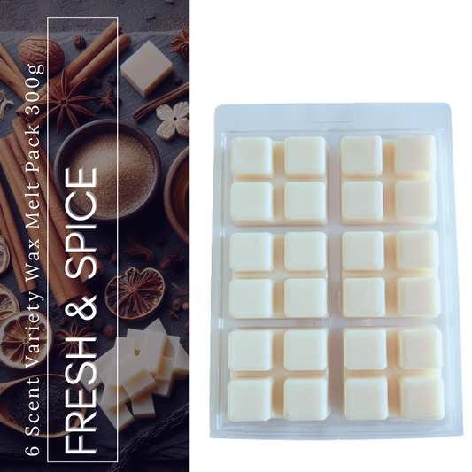 24 Clamshell Fresh & Spice Variety Wax Melts 300g