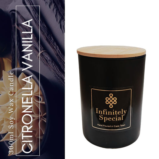 Citronella & Vanilla Soy Wax Candle (300ml)