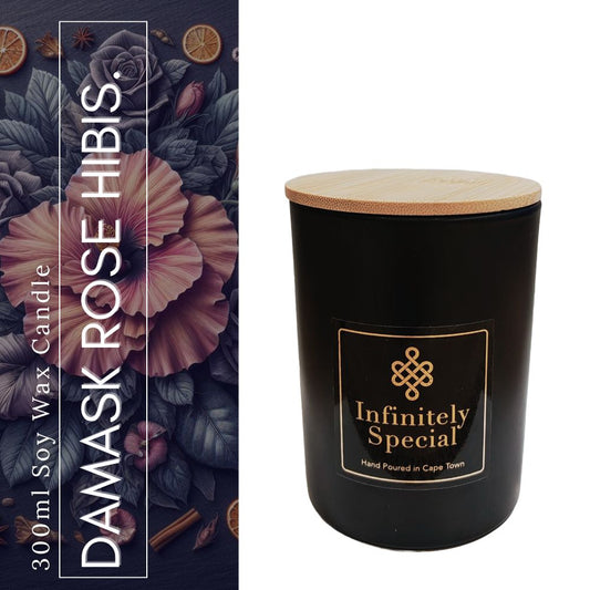 Damask Rose HibiscusSoy Wax Candle (300ml)