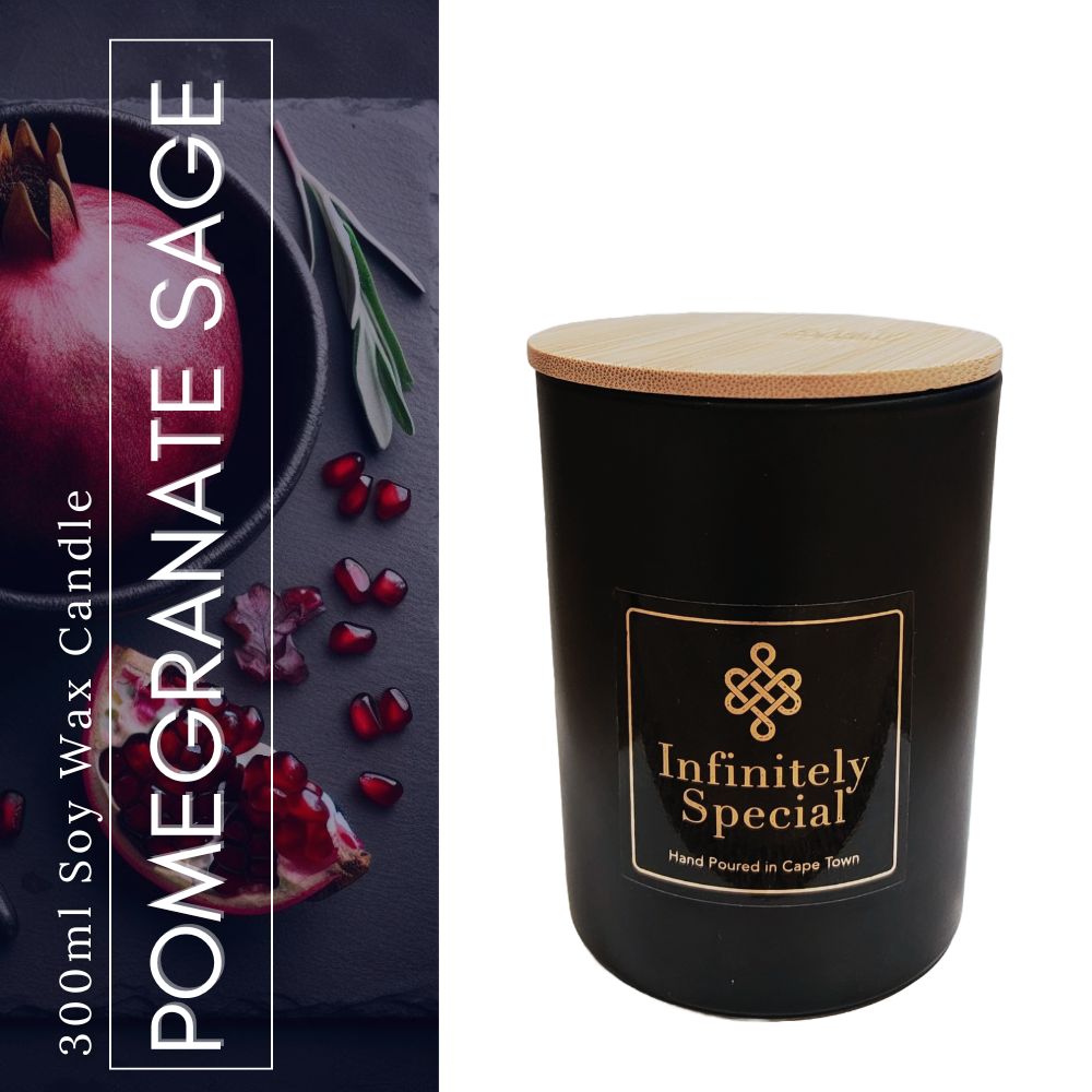 Pomegranate & Sage Soy Wax Candle (300ml)