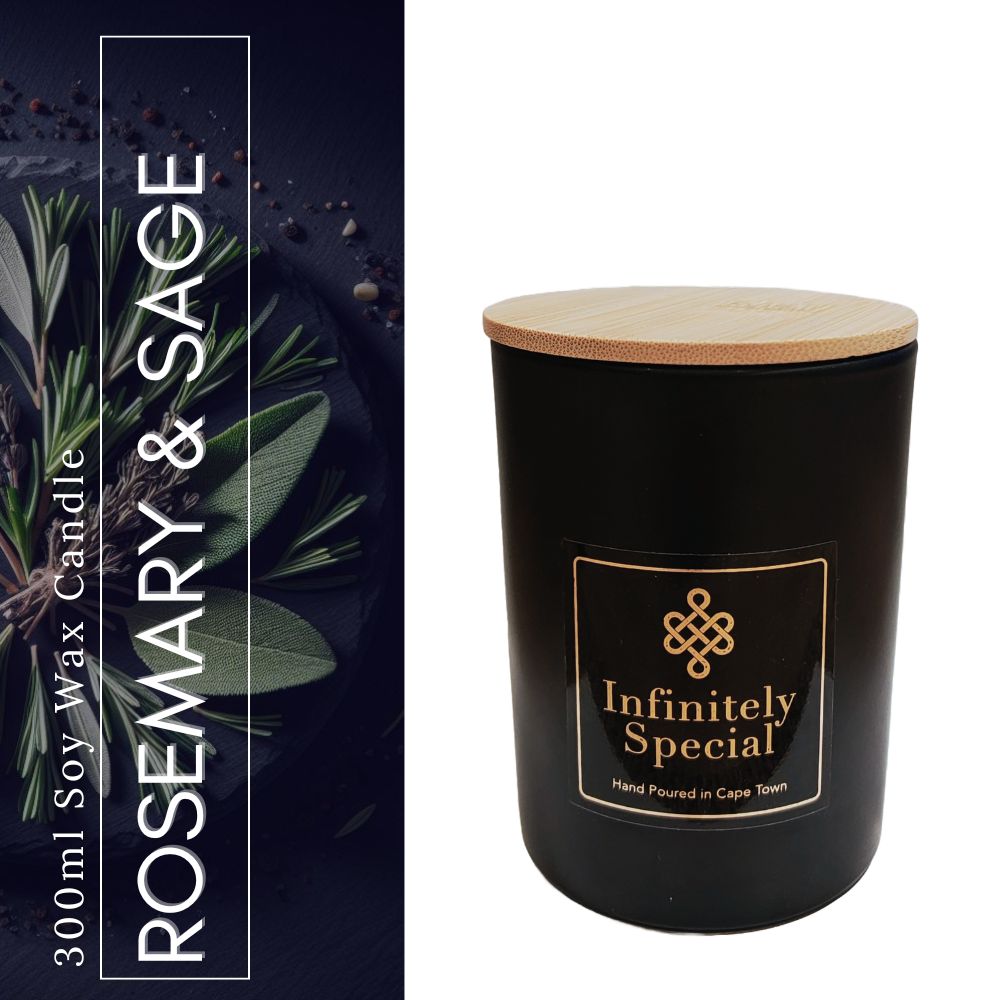 Rosemary & Sage Soy Wax Candle (300ml)