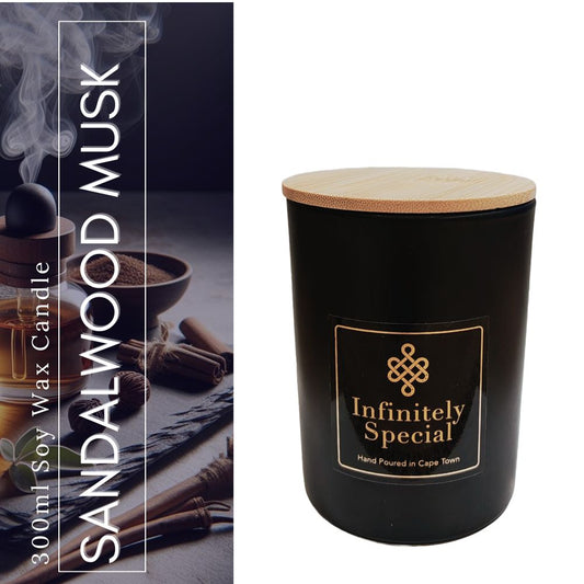 Sandalwood Musk Soy Wax Candle (300ml)